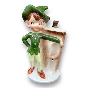 Vintage Enesco Christmas elf ceramic Figurine egg timer made in Japan